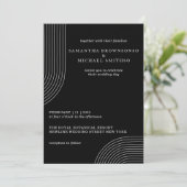 Invitation Noir et blanc Simple moderne minimaliste géométriq (Debout devant)