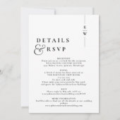 Invitation Noir Et Blanc Tout En Un Mariage Monogramme Modern (Dos)