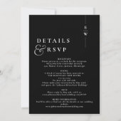 Invitation Noir Et Blanc Tout En Un Mariage Monogramme Modern (Dos)
