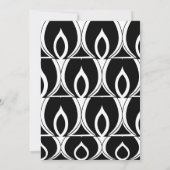Invitation Noir et blanc Vintage Art déco Mariage (Dos)