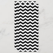 Invitation noir et blanc Zigzag (Devant / Derrière)