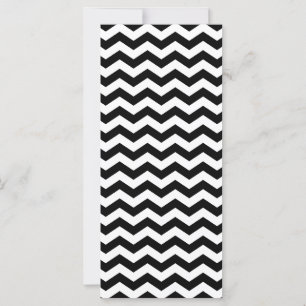 Invitation noir et blanc Zigzag
