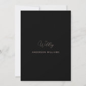 Invitation Noir et bronze Parties scintillant mariage Enregis (Dos)