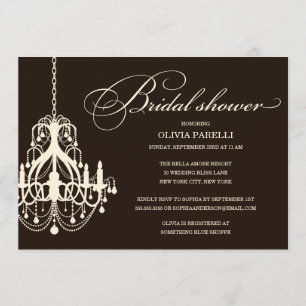 INVITATION NOIR ET CRÈME DE FÊTE DE LA MARIÉE DU
