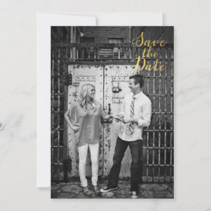 Invitation Noir et économies d'or la typographie de date