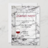 Invitation Noir Et Marbre blanc Et Verre (Devant)