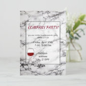 Invitation Noir Et Marbre blanc Et Verre (Debout devant)