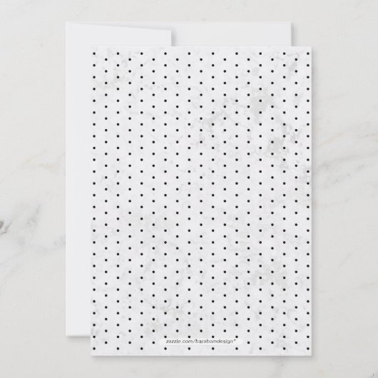 Invitation Noir et marbre | Parti de retraite surprise modern (Dos)