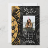 Invitation Noir et or (Devant)