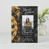 Invitation Noir et or (Debout devant)