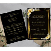 Invitation Noir et or