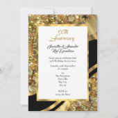 Invitation Noir et or 50e anniversaire (Devant)