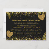 Invitation Noir et or célébrant 50 ans (Dos)