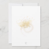 Invitation Noir et Or glamour 50 & Fab Anniversaire virtuel (Dos)