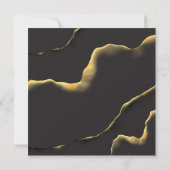Invitation Noir et or 💡 huile d'encre Abstraite moderne (Dos)