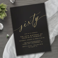 Noir et or | Simple Glam Luxe 60e anniversaire