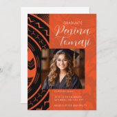 Invitation Noir et orange (Devant / Derrière)