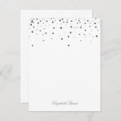 Invitation Noir et papeterie d'invitation de point de parties (Devant / Derrière)