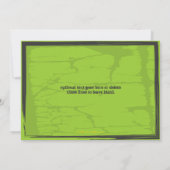 Invitation Noir et vert hantés d'invitation de partie de (Dos)