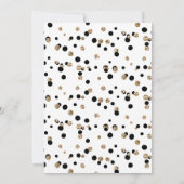 INVITATION NOIR GOLD SPOT CRYSTAL ÉLÉGANT MARIAGE (Dos)
