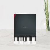 Invitation Noir Grand Piano Personnalisé Considérant & Concer (Dos)