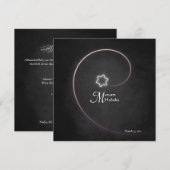 Invitation Noir islamique d'étoile de nuit d'Aqiqah de (Devant / Derrière)