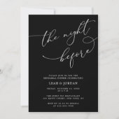 Invitation Noir La Nuit Avant Le Dîner De La Répétition Maria (Devant)