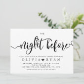 Invitation Noir la nuit avant l'invitation (Debout devant)