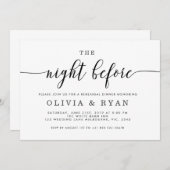 Invitation Noir la nuit avant l'invitation (Devant / Derrière)