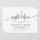 Invitation Noir la nuit avant l'invitation (Devant / Derrière)