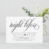 Invitation Noir la nuit avant l'invitation (Debout devant)