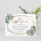 Invitation Noir la nuit avant l'invitation geo eucalyptus (Debout devant)