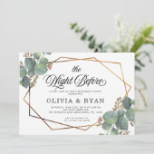 Invitation Noir la nuit avant l'invitation geo eucalyptus (Debout devant)