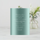 Invitation Noir métallisé à paillettes de sequins sarcelle ma (Debout devant)