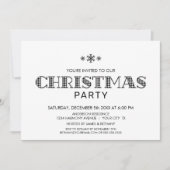 Invitation Noir minimaliste et blanc Buffle Plaid Noël (Devant)