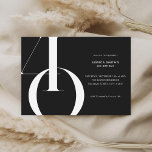 Invitation Noir minimaliste moderne 40e anniversaire<br><div class="desc">Invitation moderne minimaliste de 40ème anniversaire avec design simple avec typographie chic et script élégant.</div>