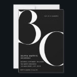 Invitation Noir minimaliste moderne chic 30e anniversaire<br><div class="desc">Noir minimaliste moderne chic 30e anniversaire Invitation</div>