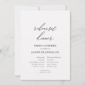 Invitation Noir minimaliste sur blanc (Devant)