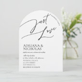 Invitation Noir moderne Blanc Rien de fantaisie Juste Amour M (Debout devant)