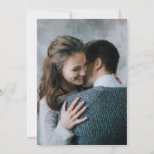 Invitation Noir moderne et minimal | Deux Mariages photo (Dos)