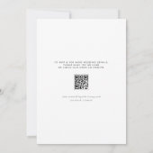 Invitation Noir moderne manuscrit script QR Code Mariage (Dos)