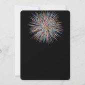 Invitation Noir moderne minimaliste 21e anniversaire (Dos)