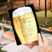 Invitation Noir moderne Sa & Ses Calligraphie BBQ & Brews