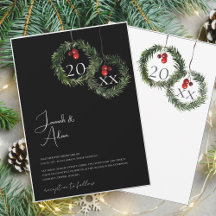 Noir Noël Rouge Vert hiver Mariage de fête