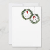 Invitation Noir Noël Rouge Vert hiver Mariage de fête (Dos)