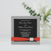 Invitation Noir noir Mariage (Debout devant)