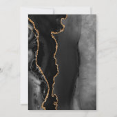 Invitation Noir Or Agate Dark Mariage Dîner de répétition (Dos)