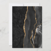Invitation Noir & Or Agate Wedding RSVP (Dos)