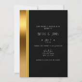 Invitation Noir & Or Elegant Royal Glam Mariage (Devant)