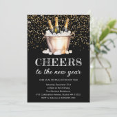 Invitation Noir & Or | Salutations À L'Invitation Du Nouvel A (Debout devant)